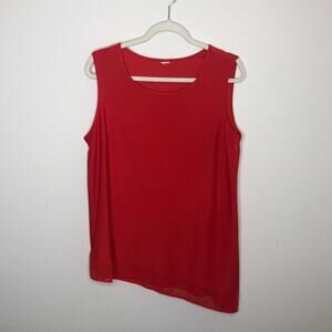 Red Asymmetrical Tank Large